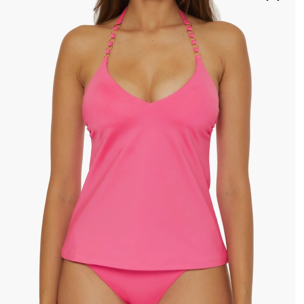 NWT Trina Turk Monaco Ring Tankini size 10 in Point Pink
